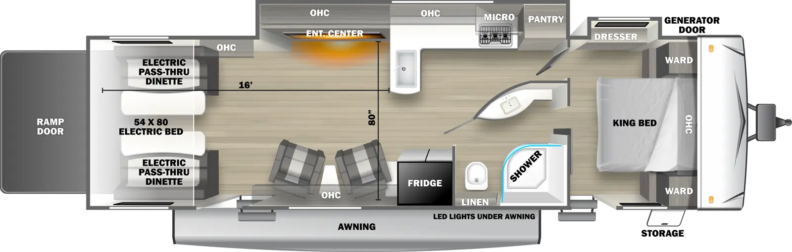 Shockwave 3030RLT - DSO Floorplan